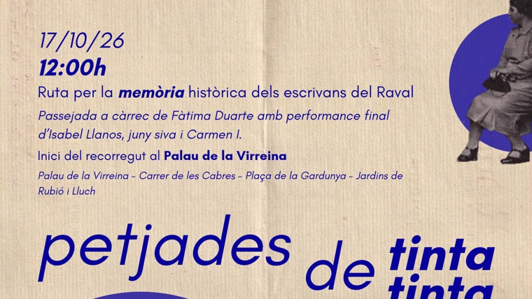 Ruta per la memòria històrica dels escrivans del Raval "Petjades de tinta"